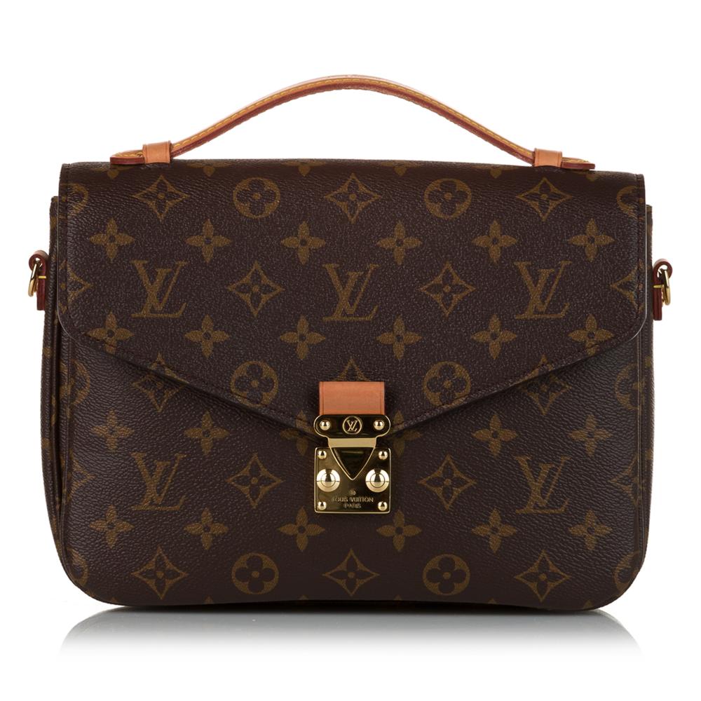 Louis Vuitton B Louis Vuitton Brown Canvas Canvas Monogram Pochette Metis France