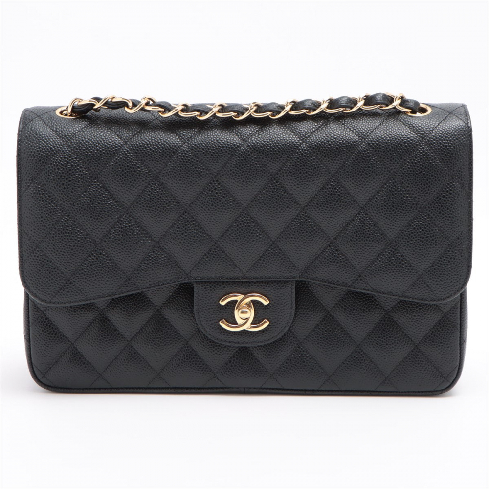 Chanel Jumbo Classic Double Flap Black Caviar Leather