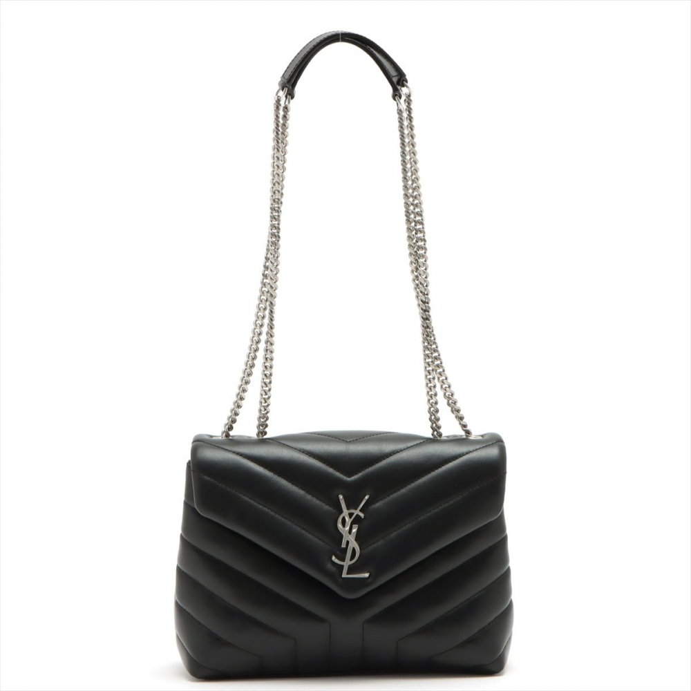 Saint Laurent Loulou Small Chain Black Leather