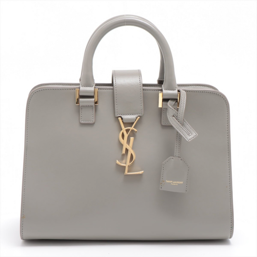 Saint Laurent Paris Baby Cabas Leather 2-way Grey