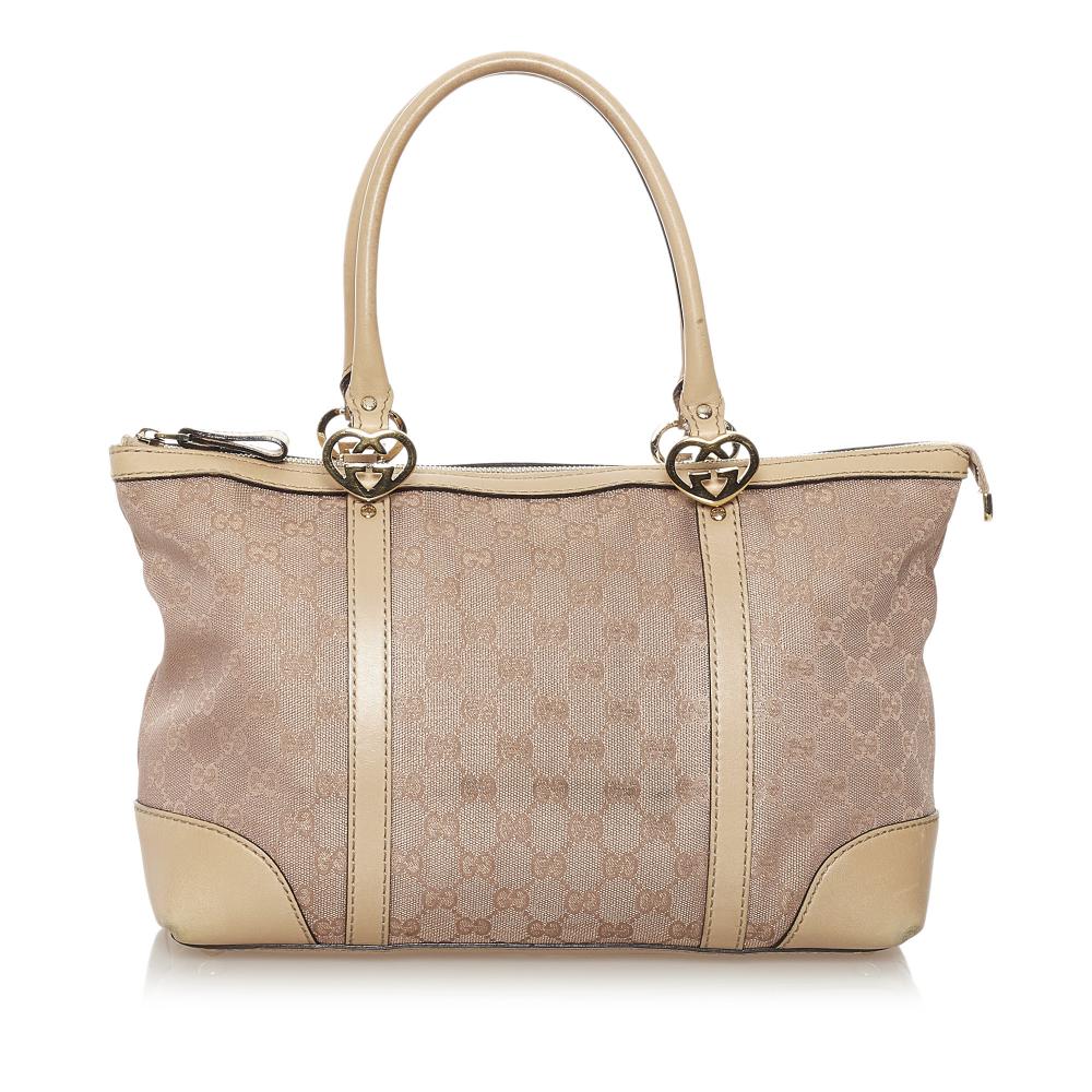 GUCCI Femme Bamboo Bag en Cuir en Beige