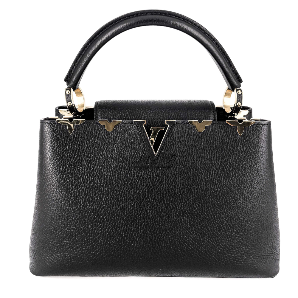 Louis Vuitton Capucines MM Crown Black Leather