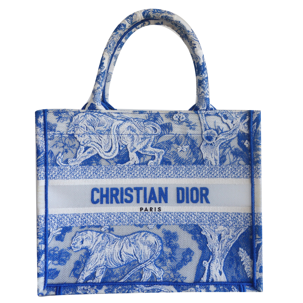 Christian Dior Dior Book tote blue neon