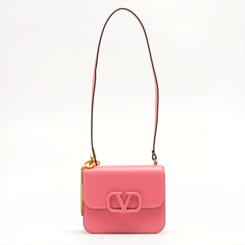 Valentino Small VSling Pink Grainy Calfskin Leather