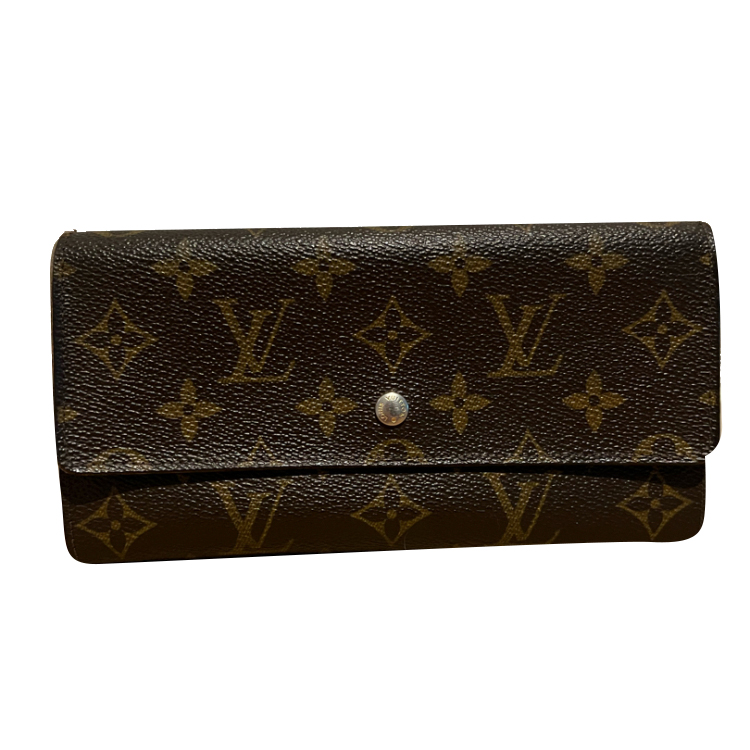 LOUIS VUITTON Monogram Canvas Sarah Wallet Brown