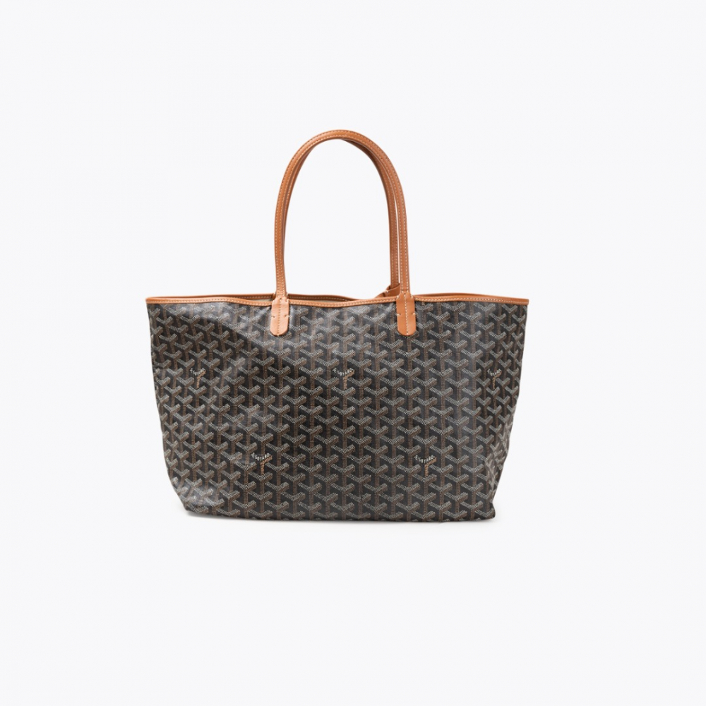 Goyard Saint Louis Tote PM Black in Canvas/Calfskin with Palladium