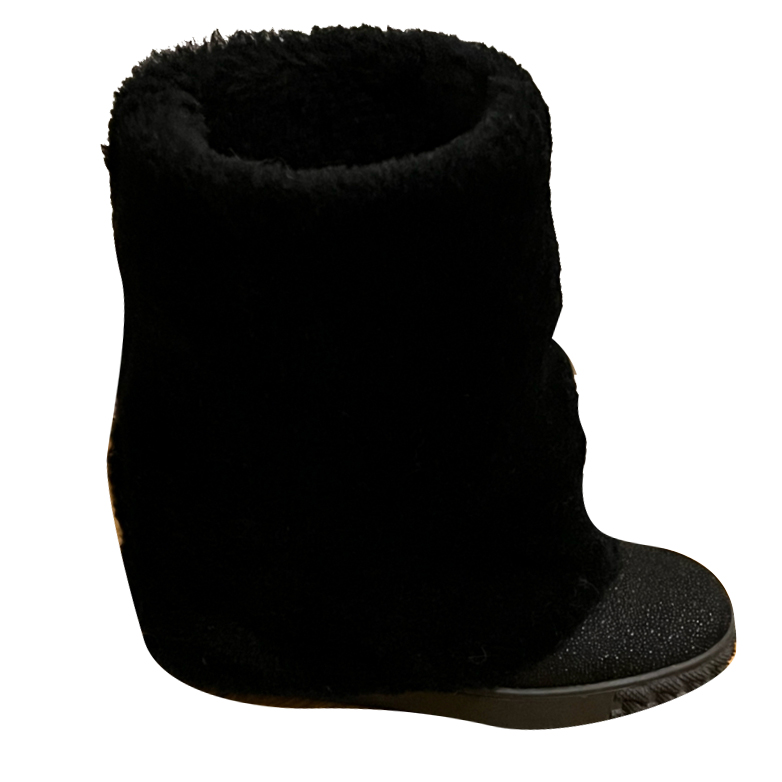 Casadei fur outlet boots