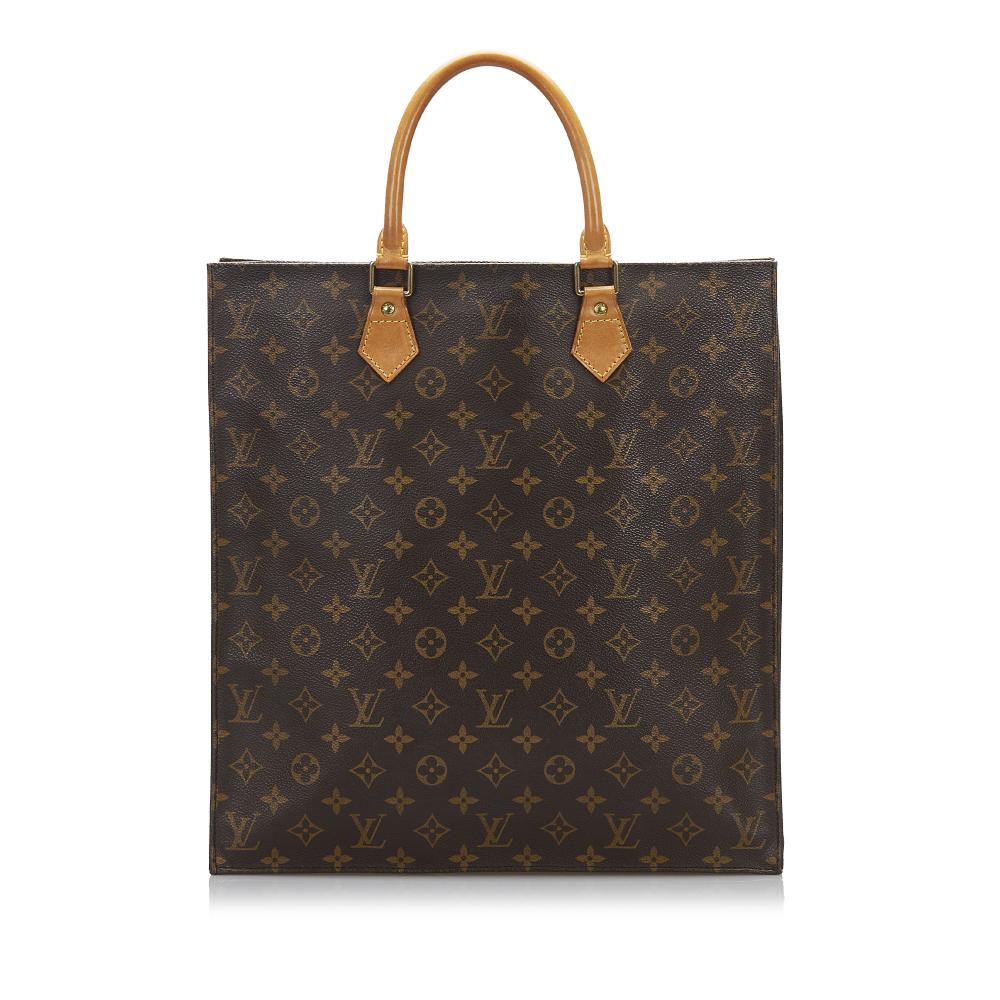 Louis Vuitton B Louis Vuitton Brown Light Brown Monogram Canvas Canvas Monogram Sac Plat France