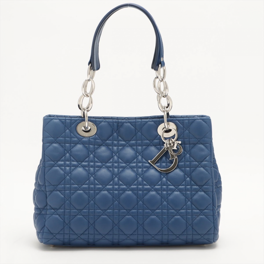 Christian Dior Cannage Leather Blue