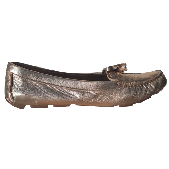 Soft Leather Loafers Gold - Prada | MyPrivateDressing