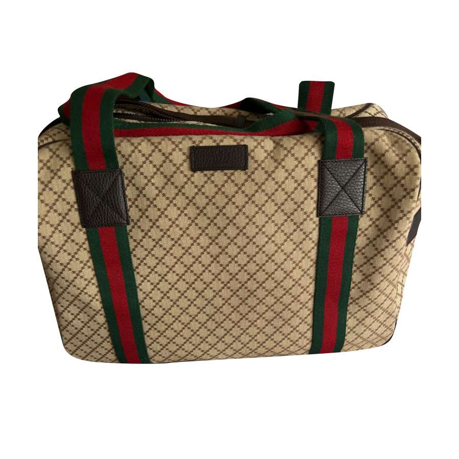 VINTAGE GUCCI FINDS — Vtg. Gucci Brown Mini Monogram Travel Bag
