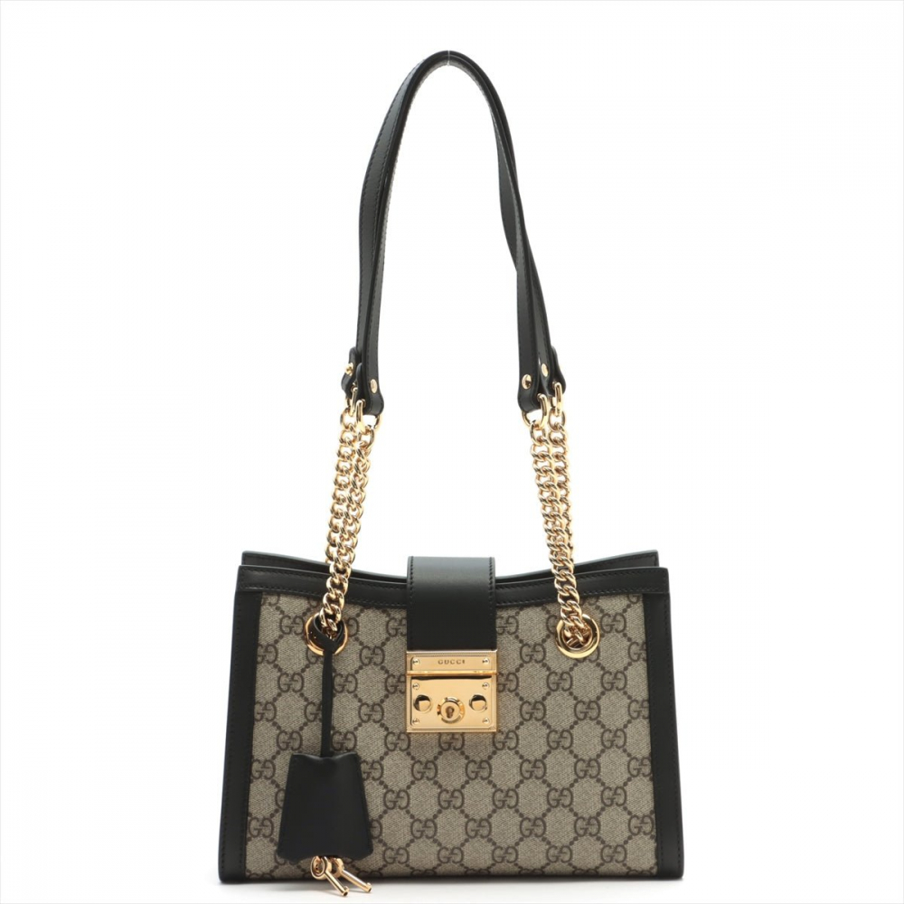 Gucci Padlock Small GG Supreme Shoulder Bag Beige