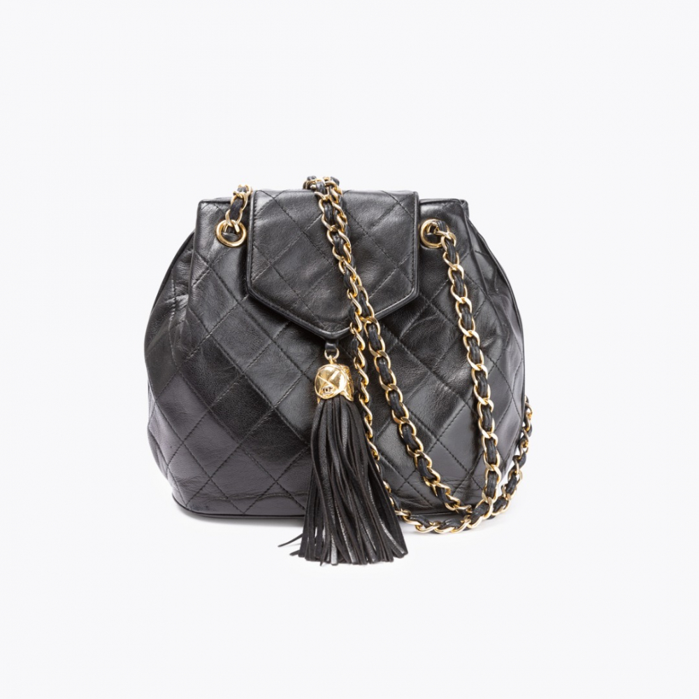 Chanel Quilted Leather Bucket Bag