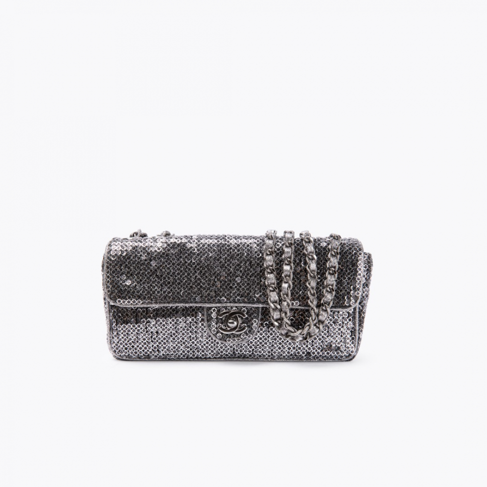 Chanel Small Sequin East West Flap Bag