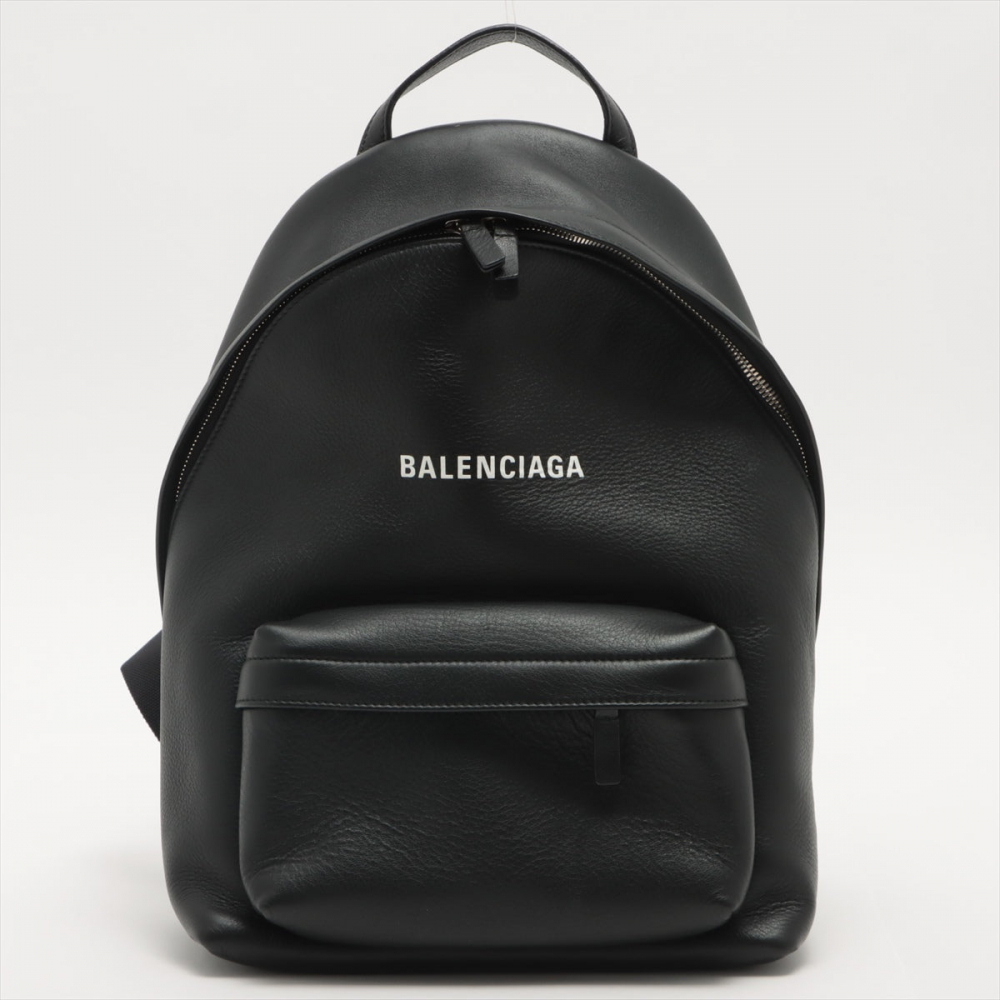 Balenciaga Everyday Backpack Black Leather