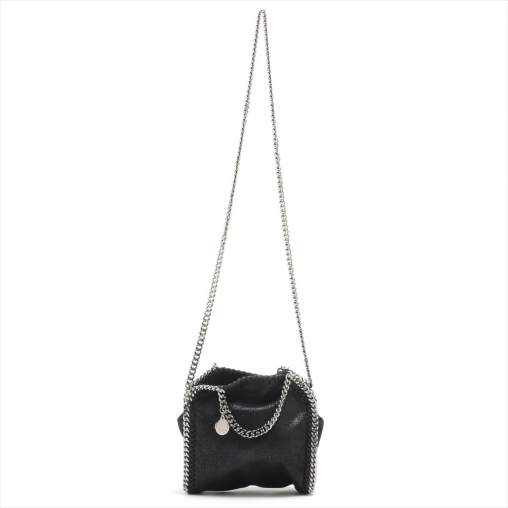 Stella McCartney Falabella Tiny Vegan Fabric Black Bag