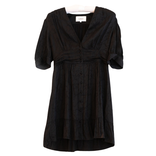 ba&sh Mini robe en satin jacquard Daniela