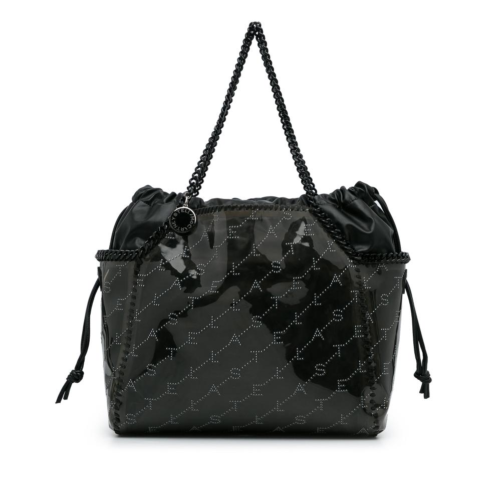 Stella McCartney B Stella McCartney Black PVC Plastic Falabella Tote Italy