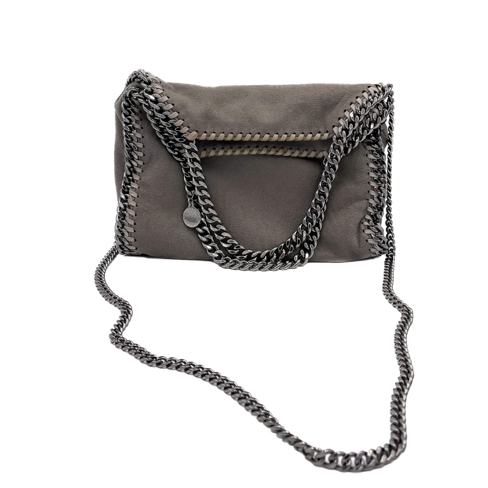 Stella McCartney Falabella Mini Vegan Fabric Grey Bag