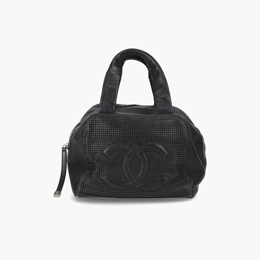 Chanel Perforated Caviar Bowling Bag