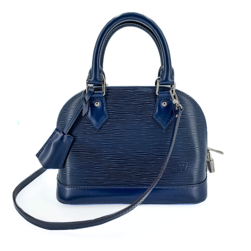 Louis Vuitton Alma BB Epi Leather Blue Bag