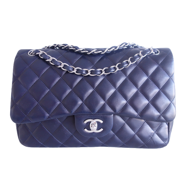 Chanel Classique Gm Tasche marineblau