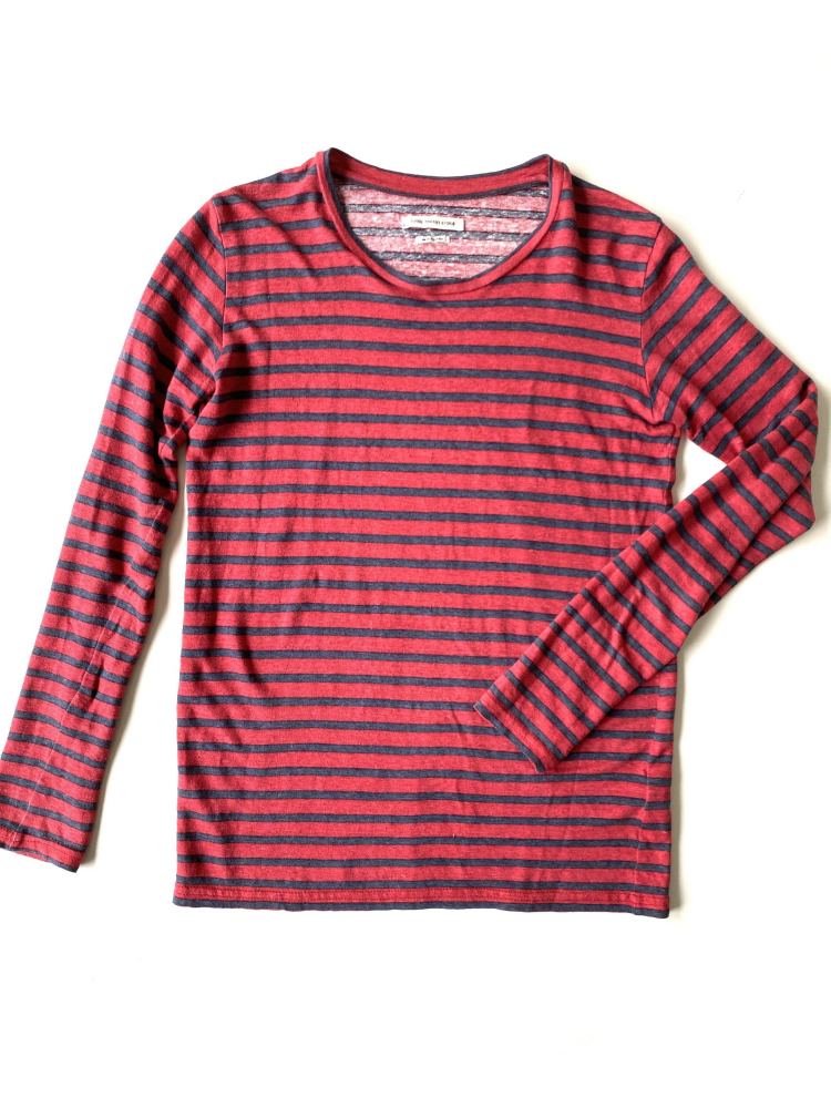 Isabel Marant ÉTOILE LINEN STRIPED SHIRT RED/NAVY - SIZE XS