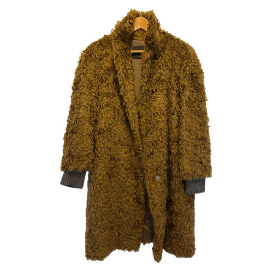 Fabiana Filippi Brown/gold mohair coat