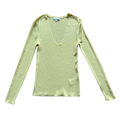 Equipment Myrian knit top in limon sorbet