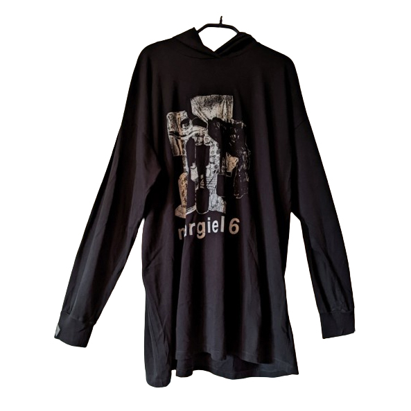 Maison Martin Margiela Dress-Hoodie black black-white print TU (S-XL)