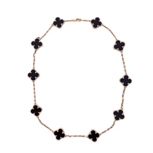 Van Cleef & Arpels Collier 10 motifs Alhambra Onyx 