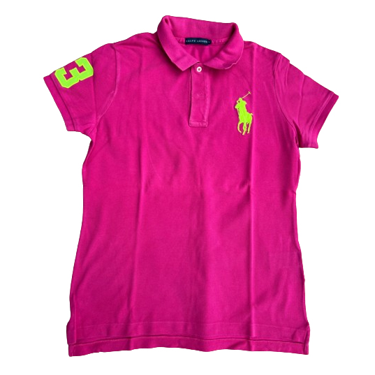 Ralph Lauren Polo fuchsia large logo L