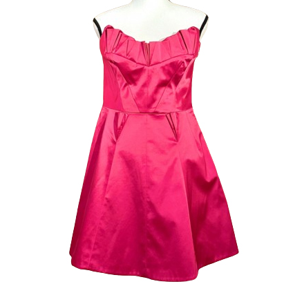 Karen Millen Cocktail dress, fushia pink in Karen Millen satin