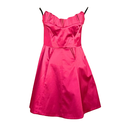 Karen Millen Cocktail dress, fushia pink in Karen Millen satin