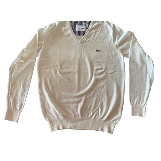 Lacoste Pull col V coton