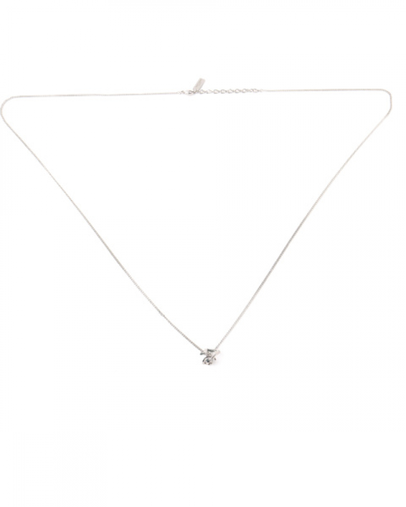 Saint Laurent Twist Silver Necklace