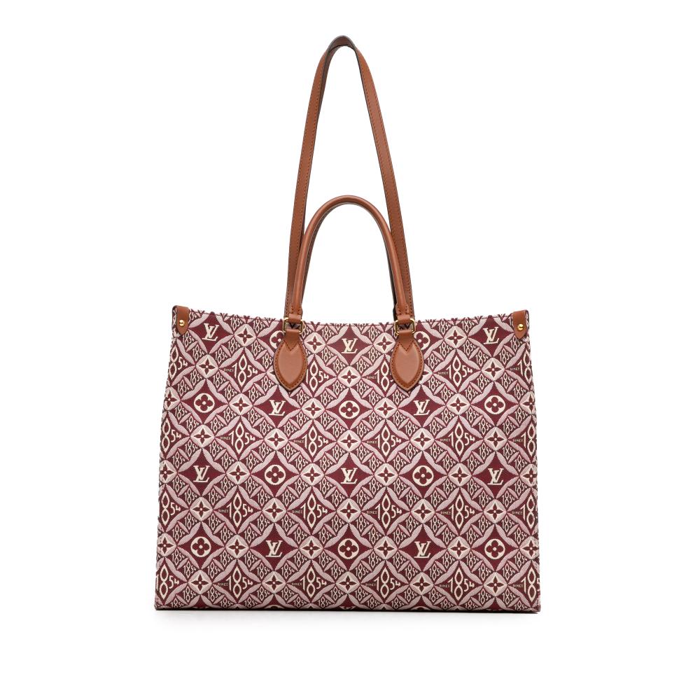 Louis Vuitton AB Louis Vuitton Red Canvas Fabric Monogram Since 1854 Onthego GM France