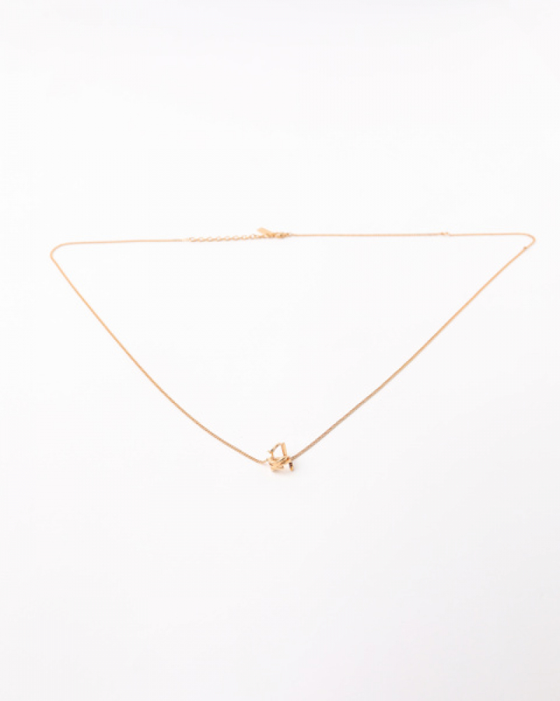 Saint Laurent Monogram Twist Necklace