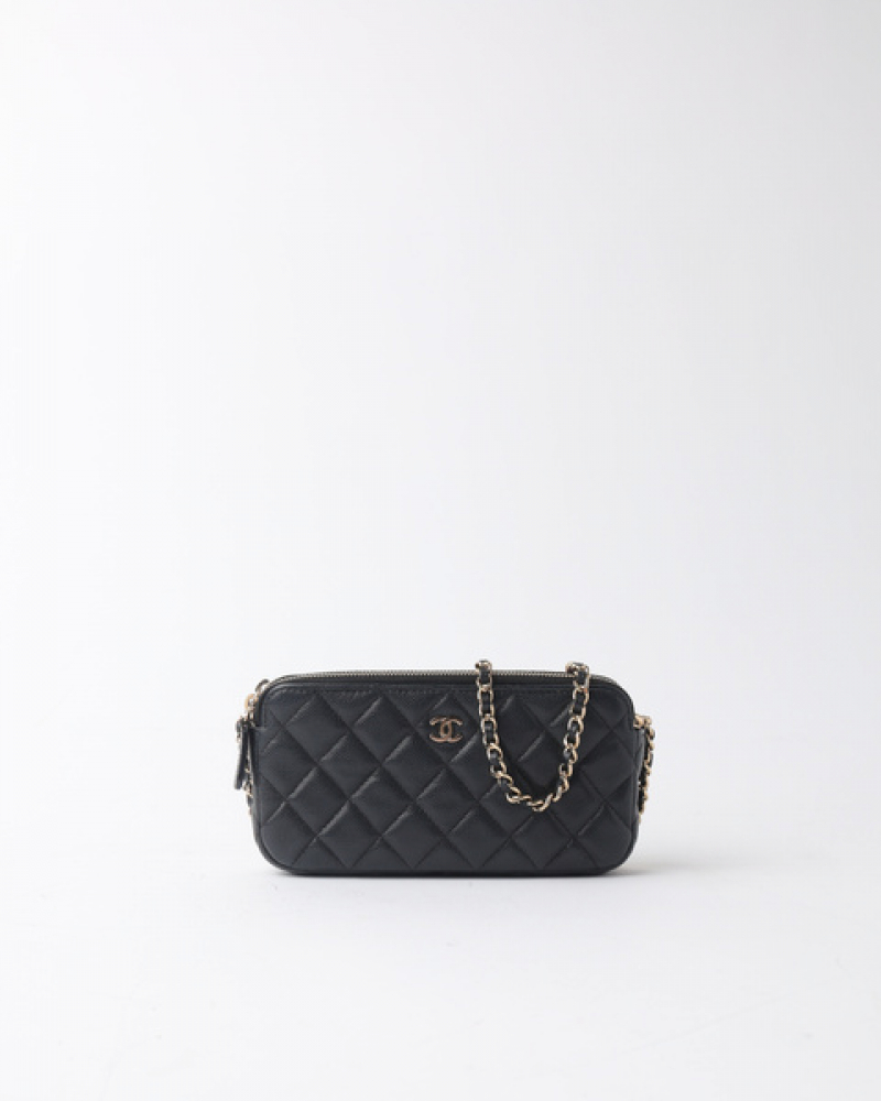 Chanel Double Zip Wallet On Chain Bag