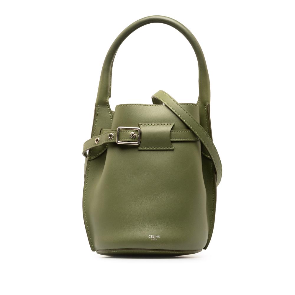 Celine B Celine Green Calf Leather Nano Big Bucket Bag Italy