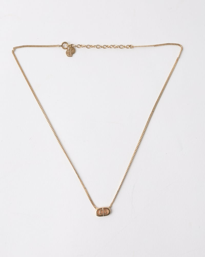 Christian Dior CD Gold-toned Necklace