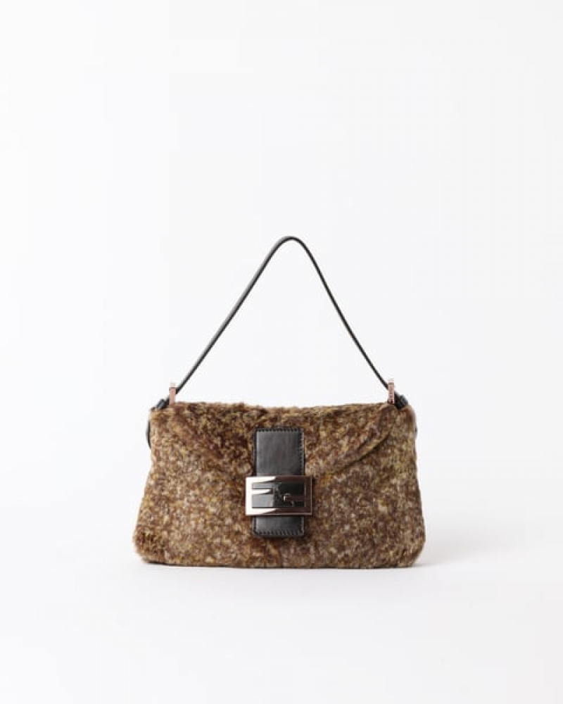 Fendi Wool Baguette Bag