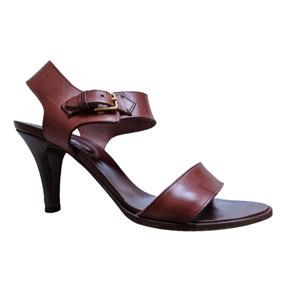 Yves Saint Laurent Sandales en cuir fauve 39.5