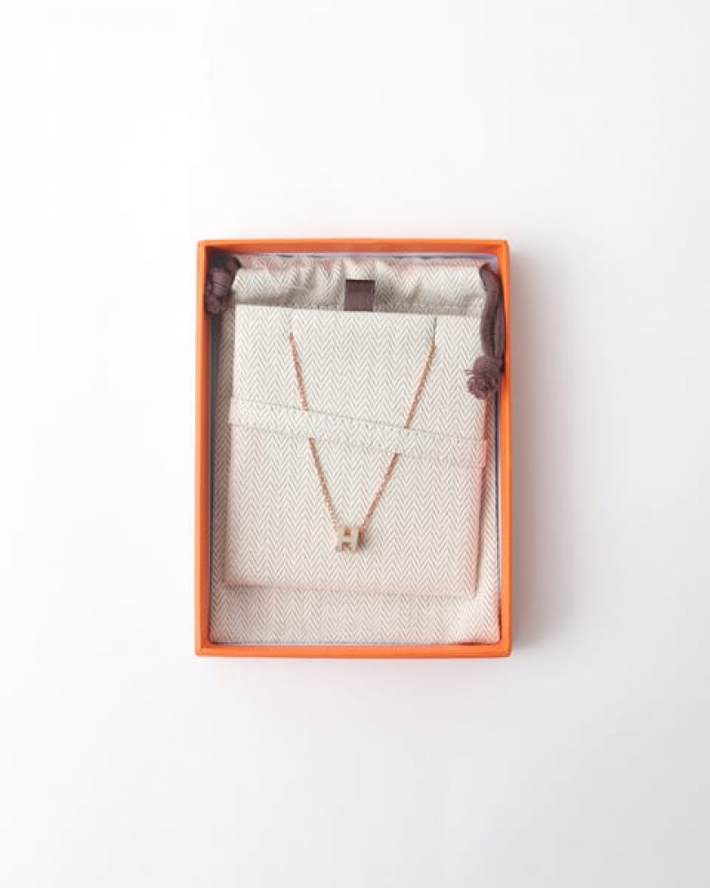 Hermès HERMÈS Pop Ash Mini Rose Gold Necklace