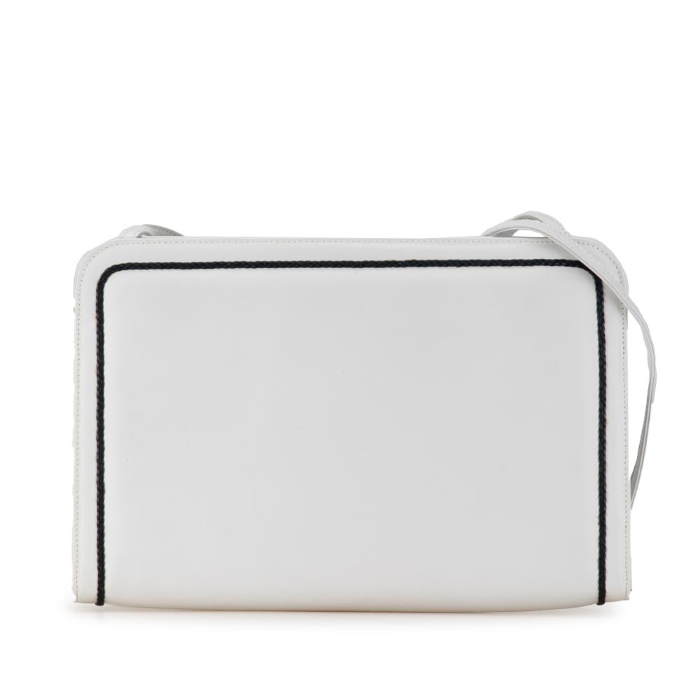 Salvatore Ferragamo B Ferragamo White Calf Leather Crossbody Italy