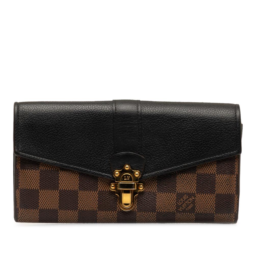 Louis Vuitton AB Louis Vuitton Brown Damier Canvas Canvas Damier Ebene Portefeuille Clapton France