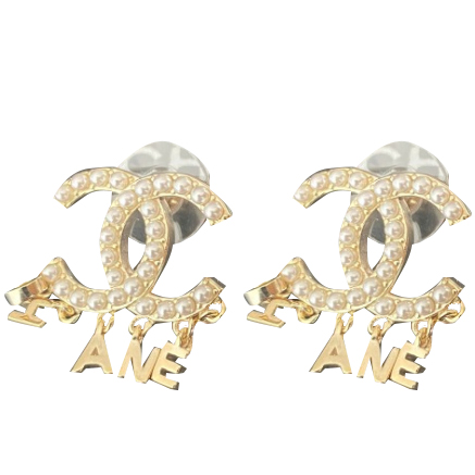 Chanel Pearl Dazzling Letter Drop CC Boucles d'oreilles or