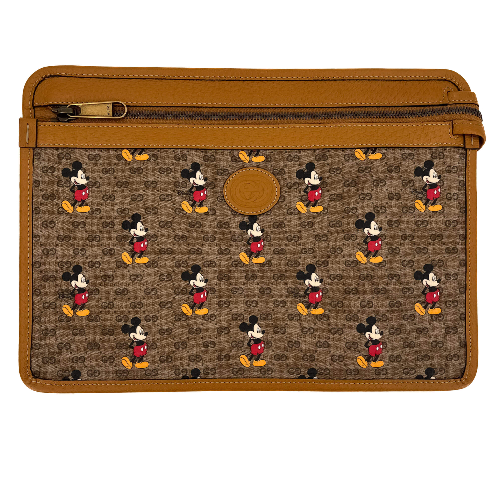 Gucci Mickey Mouse Logo Clutch