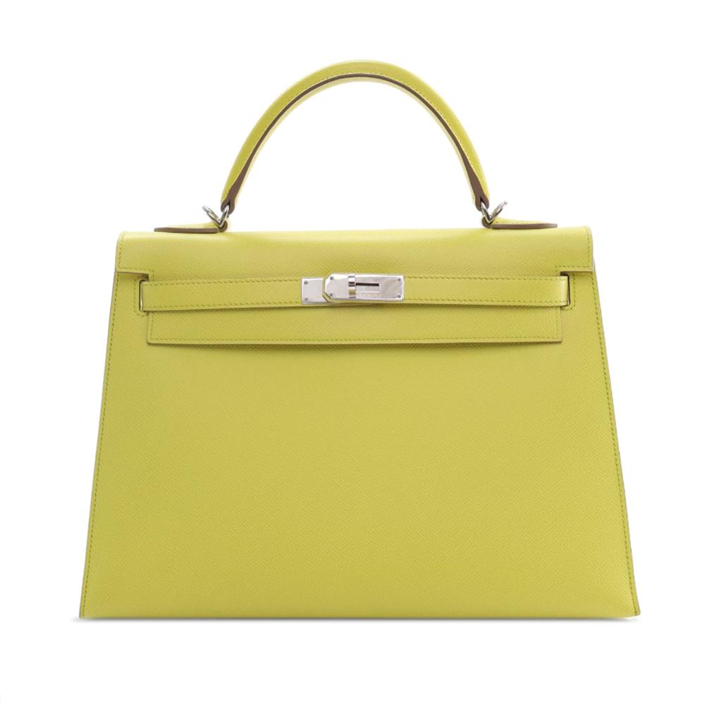 Hermès AB Hermès Yellow Calf Leather Epsom Kelly Sellier 32 France