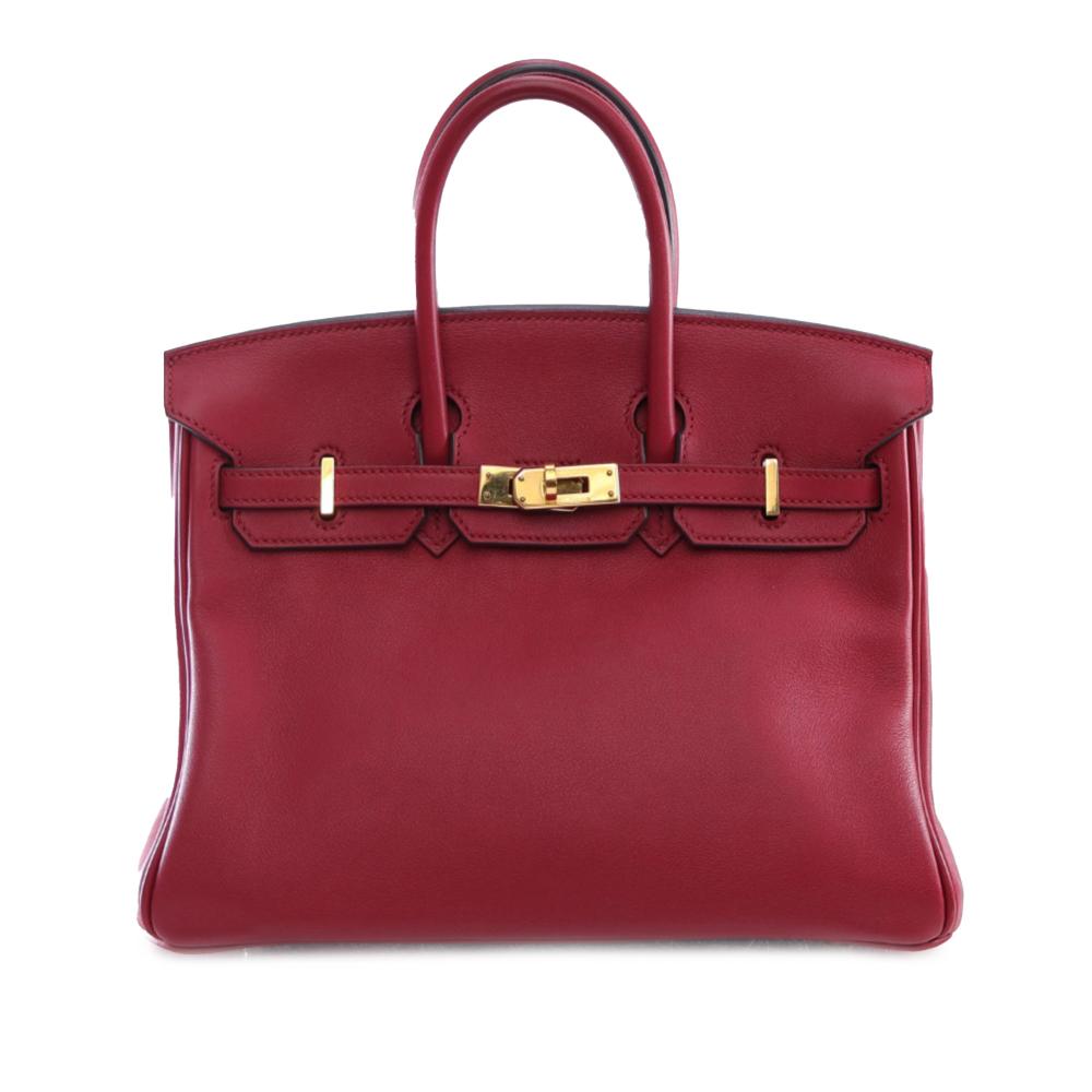 Hermès AB Hermès Red Calf Leather Swift Birkin Retourne 25 France